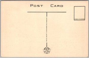 Postcard Gravenhurst Ontario c1935 Muskoka Street Old Cars Storefronts Drugs (back)