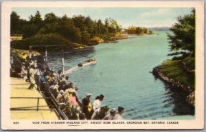 Postcard Georgian Bay Ontario 1947 View From Steamer Midland City 30000 Islands