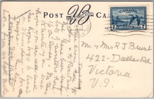 Postcard Georgian Bay Ontario 1947 View From Steamer Midland City 30000 Islands (back)