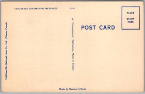 Postcard Ottawa Ontario c1940s French Embassy L'Ambassade de France (back)