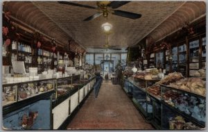Postcard Hamilton Ontario c1906 Crawford's Confectionery & Restaurant Interior