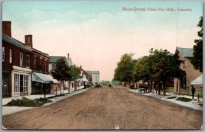 Postcard Oakville Ontario 1910 Main Street Split Ring Cancel Lovett ONT