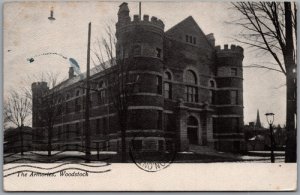Postcard Woodstock Ontario 1907 The Armories Oxford County to London ONT