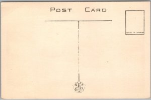 Postcard Wasaga Beach Ontario c1940s Business Section Street View Old Cars (back)