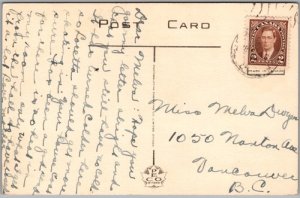 Postcard St. Thomas Ontario c1938 Waterworks Park Elgin County Scenic View (back)
