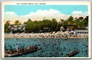 Postcard Crystal Beach Ontario c1920s Bathers Cottages Welland by Miller Art Co.