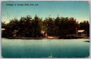 Postcard Erin Ontario 1915 Cottages at Stanley Park Wellington County by Stedman