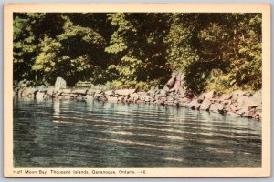 Postcard Gananoque Ontario Half Moon Bay Thousand Islands Scenic View by PECO