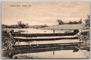 Postcard Embro Ontario c1910s Thames River Oxford County by R. O. Smith