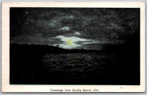Postcard Greetings From Sauble Beach Ontario Bruce County by J. E. Evans