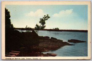 Postcard Sparrow Lake Ontario c1946 Scenic Evening View Muskoka Distruct by PECO