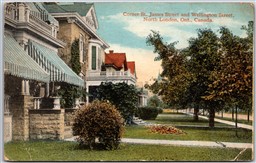 Postcard North London Ontario 1921 Corner St. James Street and Wellington Street