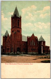 Postcard London Ontario c1910s First Methodist Church Middlesex County