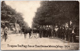 Postcard Oshawa Ontario Turning The First Sod of The Oshawa Water Works 1904