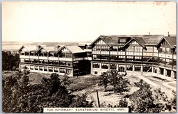 RPPC Ninette Manitoba c1910s The Infirmary Sanatorium Prairie Lakes