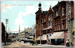 Postcard Galt Ontario c1909 Main Street Looking West Waterloo Region by Stedman