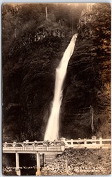RPPC 1920s Oregon Columbia River Highway Horsetail Falls by Cross & Dimmitt 