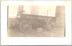 RPPC c1910s New York Geneva Preserving Company Frank Cram & Soverign Truck Mfrs.