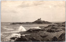 Postcard RPPC c1911 York Beach Maine Nubble Island Lighthouse Scenic View