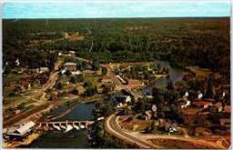 Postcard Kinmount Ontario c1973 Aerial View of Town Burnt River Kawartha Lakes