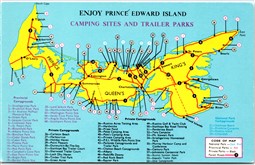 Postcard Prince Edward Island Camping Sites and Trailer Parks Map View Vanlife