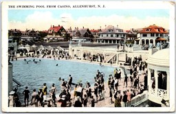 Postcard Allenhurst New Jersey c1922 The Swimming Pool From Casino Monmouth Co.