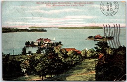 Postcard Bay St. Louis Lake Minnetonka MN c1908 Ice Yacht Club by Macfarlane