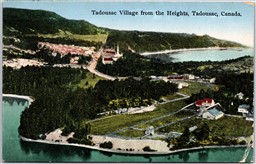 Postcard Quebec c1934 Tadousac Village from the Heights by Ernest Bourgoing