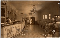 Postcard RPPC Nogales Sonora Mexico La Caverna Interior of Cantina 