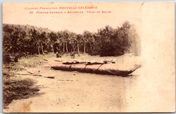 Postcard Cameroon New Caledonia Traditional Canoe with Outrigger Bamoun Tribe 