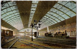 Postcard Birmingham England c1910s New Street Railroad Station Trains
