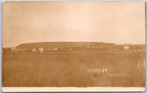 Postcard RPPC c1907 Orkney Scotland Birsay View of Town by Linklater's of Dounby
