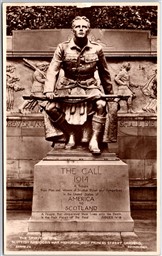 RPPC Edinburgh Scotland The Spirit of 1914 Scottish American War Memorial
