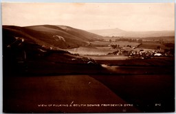 Postcard RPPC Fulking South Downs England View From Devils Dyke