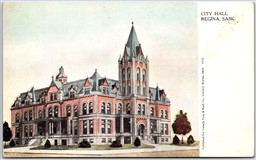 Postcard Regina Saskatchewan c1910s City Hall by Warwick