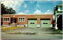 Postcard Erin Ontario c1960s Municipal Offices and Fire Hall Wellington County
