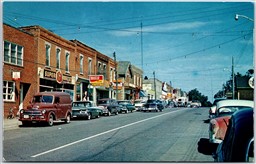 Postcard Erin Ontario c1967 Street View Business Section Wellington County