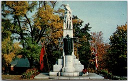 Postcard Guelph Ontario c1960s The Trafalgar Monument Memorial Wellington County