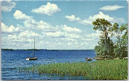 Postcard c1960s Greetings From Acton Ontario Scenic Summer Lake View 