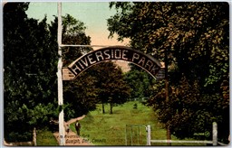 Postcard Guelph Ontario c1912 Entrance to Riverside Park Wellington County