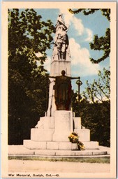 Postcard Guelph Ontario War Memorial Col. John McCrae Flanders Fields by PECO