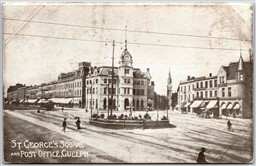 Postcard Guelph Ontario c1910s St. George's Square and Post OFfice 