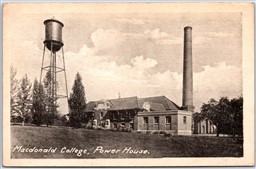 Postcard Guelph Ontario Macdonald College OAC Water Tower Smoke Stack Heliotype