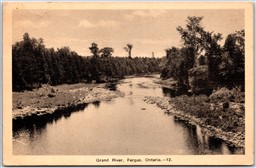 Postcard Fergus Ontario c1944 Grand River Scenic View Wellington County by PECO