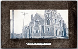 Postcard Fergus Ontario 1910 Melville Presbyterian Church Wood Border by Stedman