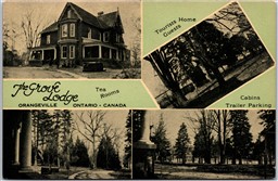 Postcard Orangeville Ontario The Grove Lodge Multi Views Dufferin County