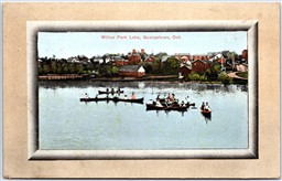Postcard Georgetown Ontario c1913 Wilbur Park Canoeing Halton Region to Milton