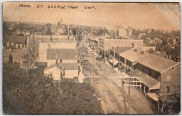 Postcard Georgetown Ontario c1910s Main Street Halton County