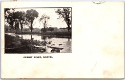Postcard Norval Ontario c1910 Scenic View of Credit River Halton Region