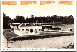 Postcard Brampton Ontario c1958 Rose Bowl and Swimming Tank Pool Rosalea Peel